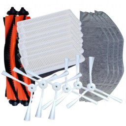 19ks Kartáče, HEPA fitry a mopy pro ROWENTA X-Plorer S95 a Xiaomi Mi Robot Vacuum Mop Essential G1