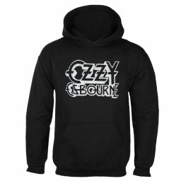 mikina pánská Ozzy Osbourne - Vintage Logo - BLACK - ROCK OFF - OZZHD04MB