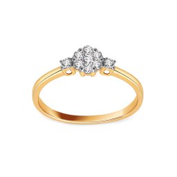 Okouzlující diamantový prsten Gracelyn, žluté zlato 14K IZBR1507