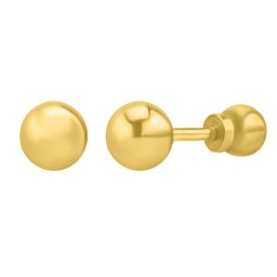 Silvego Zlaté náušnice pecky kuličky Bellora ze žlutého zlata - 5 mm - FNN32839EGY