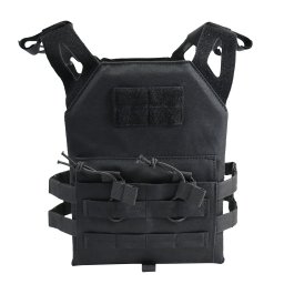 KOMBAT vesta dětská taktická PLATE CARRIER ČERNÁ