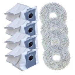 Mopy a sáčky pro DREAME D20, D30, L10s, L40, L50, X30, X40, X50, X60 a Mova, 4+4ks sada