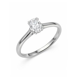 Zásnubní prsten s oválným lab-grown diamantem Eilen, bílé zlato 14K IZLG1563A
