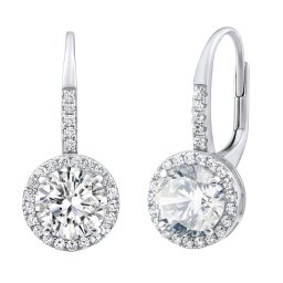 Silvego Stříbrné visací náušnice se Swarovski® Zirconia - MW02278SW