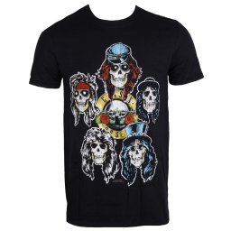 tričko pánské Guns N' Roses - Vintage Heads - Black - ROCK OFF - GNRTS06MB
