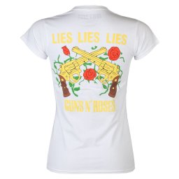 tričko dámské Guns N' Roses - Lies, Lies, Lies - WHT - ROCK OFF - GNRTS59LW