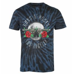 tričko pánské Guns N' Roses - Los Angeles - BLACK - Dip-Dye - ROCK OFF - GNRTS93MDD
