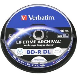 Verbatim M-DISC BD-R DL 50GB, 6x, printable, spindle 10 ks