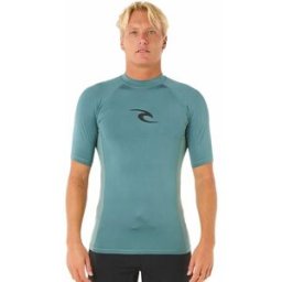 RIP CURL Pánské lycrové triko Waves, krátký rukáv, S bluestone