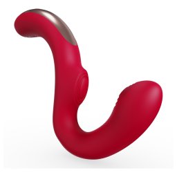 SEX HD Genie - vibrtor na G-bod a klitoris - erven