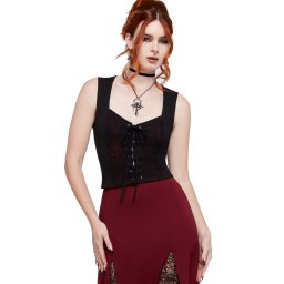 tílko dámské (top) KILLSTAR - Nocturne Kiss - RED - KSRA014326