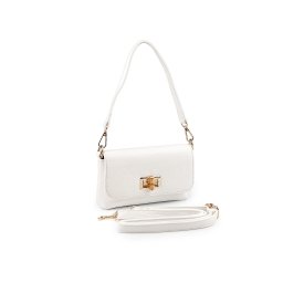 Kabelka crossbody 12x18 cm, barva 1 krémová nejsvět.