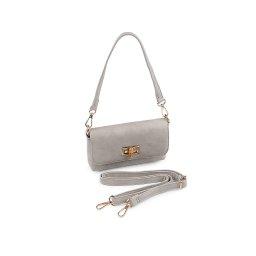 Kabelka crossbody 12x18 cm, barva 4 šedá světlá
