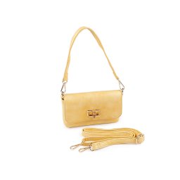 Kabelka crossbody 12x18 cm, barva 8 hořčicová světlá