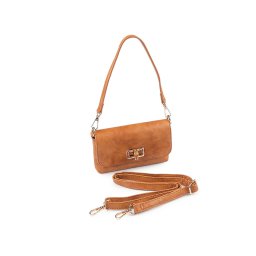 Kabelka crossbody 12x18 cm, barva 9 hnědá koňak