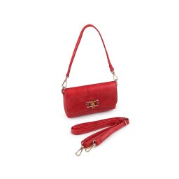 Kabelka crossbody 12x18 cm, barva 10 červená