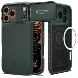 Pouzdro Spigen Optik Armor Mag MagSafe iPhone 17 Pro Max - Abyss Green