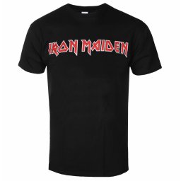 tričko pánské Iron Maiden - Logo - Black - ROCK OFF - IMTEE40MB