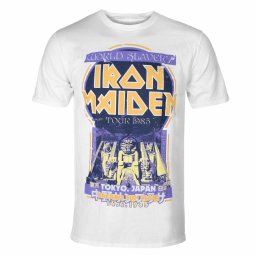 tričko pánské Iron Maiden - Powerslave Japan Flyer WHT - ROCK OFF - IMTEE127MW