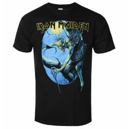 tričko pánské Iron Maiden - FOTD Oval Eddie Moon - Black - ROCK OFF - IMTEE148MB