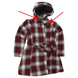 kabát dámský Poizen Industries - VAIL - RED/WHITE CHECK - POŠKOZENÉ - MY1385