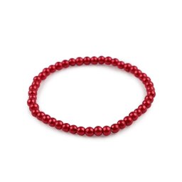 Perlový náramek, barva 11 (Ø4,5 mm) červená