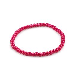 Perlový náramek, barva 12 (Ø4,5 mm) růžová malinová