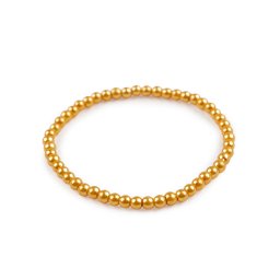 Perlový náramek, barva 15 (Ø4,5 mm) zlatá