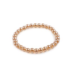 Perlový náramek, barva 18 (Ø6 mm) zlatá sv.