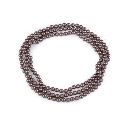 Perlový náhrdelník dlouhý, retro, barva 28 (Ø8 mm) béžová tm.