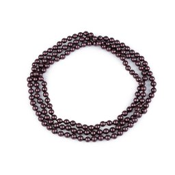 Perlový náhrdelník dlouhý, retro, barva 29 (Ø8 mm) hnědorůžová