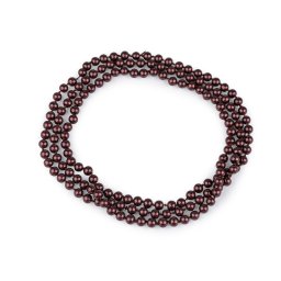 Perlový náhrdelník dlouhý, retro, barva 30 (Ø8 mm) hnědá