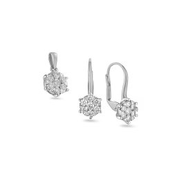 Briliantová souprava z bílého zlata 0.750 ct IZBR898AS