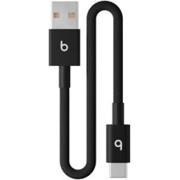 Apple Beats USB-A to USB-C Woven Short Cable (20cm) - Bolt Black
