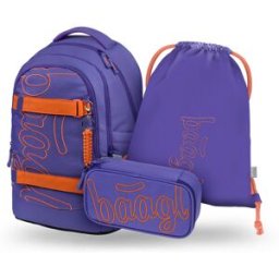 BAAGL SET 3 Skate Max Orange: batoh, penál, sáček GRS
