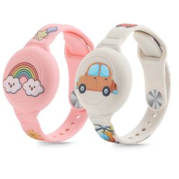 Tech‑Protect Smooth for Kids silikonový náramek na AirTag 1 / 2 pro děti (2ks)
