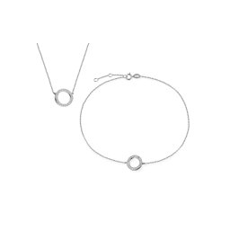 Briliantová souprava 0.140 ct karma, bílé zlato IZBR329AS