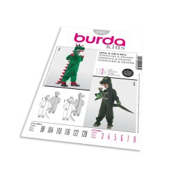 Střih Burda 2503 - Drak, dinosaurus