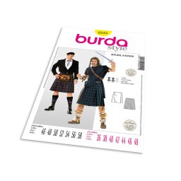 Střih Burda 2515 - Kilt, Highlander, Skot, William Wallace