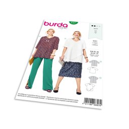Střih Burda 6307 - Tričko pro plnoštíhlé