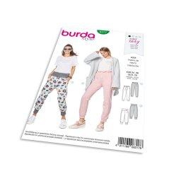 Střih Burda 6317 - Teplákové kalhoty, tepláky