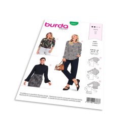 Střih Burda 6367 - Tričko s dlouhým rukávem, rolák