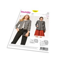 Střih Burda 6465 - Francouzský kabátek, krojové sako, sako bez límce