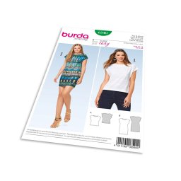 Střih Burda 6540 - Jednoduché tričkové šaty, tričko