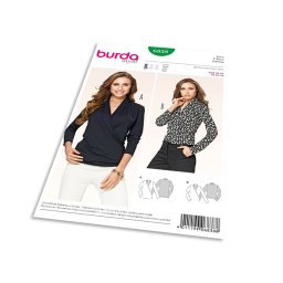Střih Burda 6838 - Zavinovací halenka