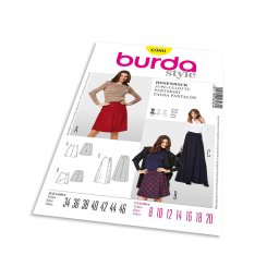 Střih Burda 6980 - Zavinovací kalhotová sukně, culottes