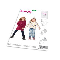 Střih Burda 9289 - Dětský kabát s kapucí