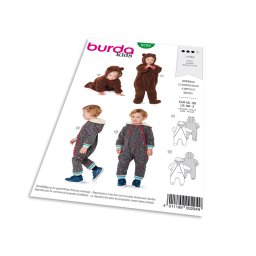 Střih Burda 9294 - Dětské dupačky, overal