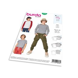 Střih Burda 9346 - Dětské tričko, tričko s dlouhým rukávem