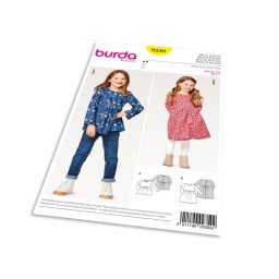 Střih Burda 9350 - Dětská halenka, šaty